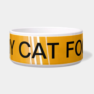"TROCKENES KATZENFUTTER" Minimalist Text Schale Napf