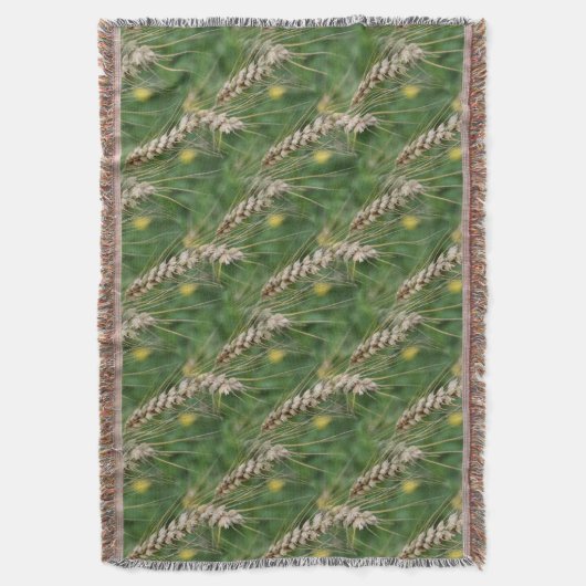 Trockenes Sommergras Naturkunstmuster Decke (Vorderseite Vertikal)