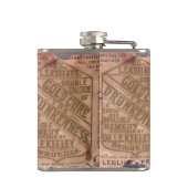 Trockenheit Vintage Labeldrehung Flachmann (Rückseite)