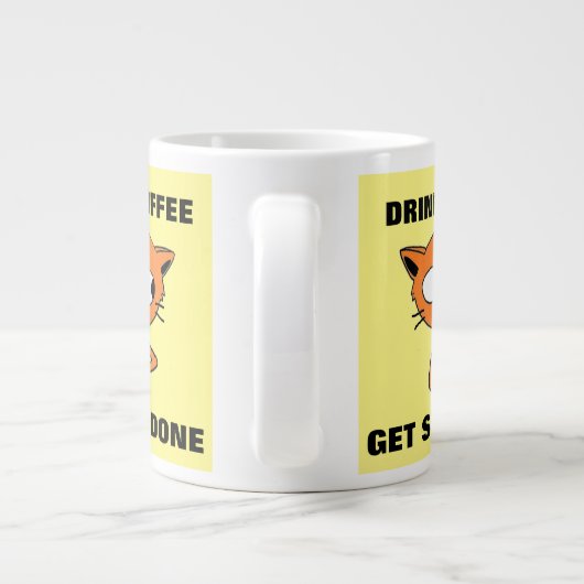 TROCKENKAFFEE ERHALTEN STUFF BEI Niedlicher KATZE Jumbo-Tasse (Rückseite)