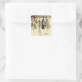 Trockenkräuter rustikales Land noch Leben Quadratischer Aufkleber (Tasche)