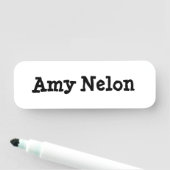 Trockenlösch-Namensschild Namensschild (Beispiel)