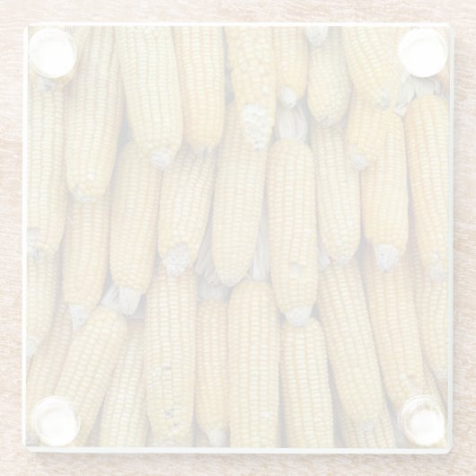 Trockenmaisstapel: texturiert glasuntersetzer (Rückseite)