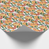 Trockenorangen und Berries Urlaubsmuster Geschenkpapier (Ecke)