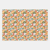 Trockenorangen und Berries Weihnachtsmuster Geschenkpapier Set (Vorderseite)