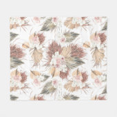 Trockenpalme-Blätter Foliage und tropische Blume Fleecedecke (Vorderseite (Horizontal))