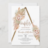 Trockenpalme Blätter Pampas Grass Arch Couples Dus Einladung (Vorderseite)