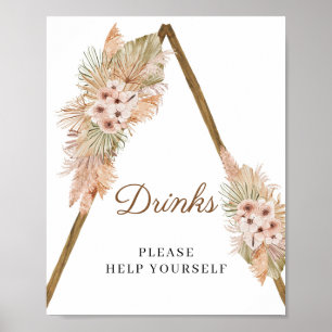 Trockenpalme Pampas Grass Dusty Pink Orchid Schild