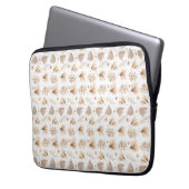 Trockenpalmen und Blume Beige Boho Wasserfarbe Laptopschutzhülle (Vorderseite Links)