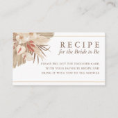 Trockenpampas-Grasrezept für die Braut Begleitkarte (Vorderseite)