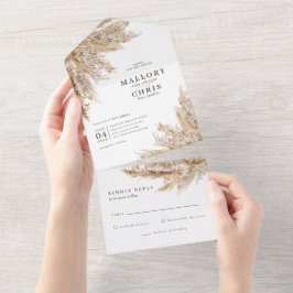 Trockenpampasgras, die alle in einer Einladung ein