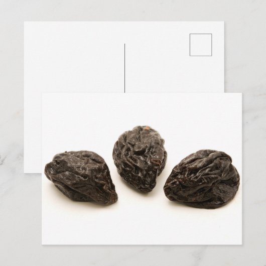 Trockenpflaumen Postkarte (Vorne/Hinten)