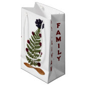 Trockenpresse Blume Weihnachtsbaum - P Kleine Geschenktüte (Vorderseite Schrägansicht)