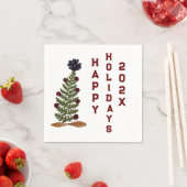 Trockenpresse Blume Weihnachtsbaum Serviette (Beispiel)