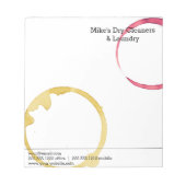 Trockenreinigung und Wäscheständer sind kein Verbr Notizblock (Vorderseite)