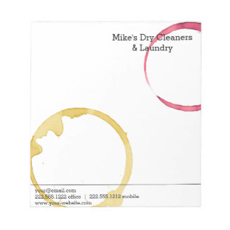 Trockenreinigung und Wäscheständer sind kein Verbr Notizblock