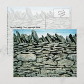 Trockensteinmauer Postkarte (Vorne/Hinten)