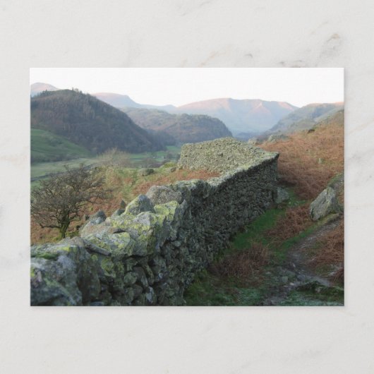 Trockensteinwand oberhalb von Thirlmere Postkarte (Vorderseite)