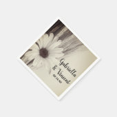 Trockenweizen- und Daisy-Hochzeit Serviette (Ecke)