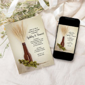 Trockenweizen und Hopfen Polterabend Einladung