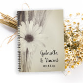Trockenwheat und Daisy Farm Wedding Gästebuch Notizblock