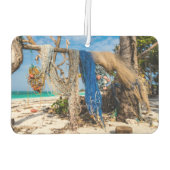 Trocknen der Netze am Strand Autolufterfrischer (Rückseite)