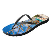 Trocknen der Netze am Strand Badesandalen (Schrägansicht)