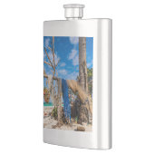 Trocknen der Netze am Strand Flachmann (Links)