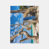 Trocknen der Netze am Strand Fleecedecke (Vorderseite)