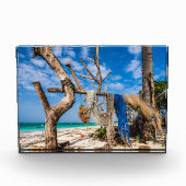 Trocknen der Netze am Strand Fotoblock (Vorderseite)