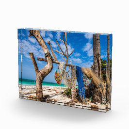 Trocknen der Netze am Strand Fotoblock