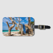 Trocknen der Netze am Strand Gepäckanhänger (Vorderseite (Horizontal))