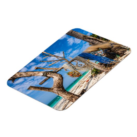 Trocknen der Netze am Strand Magnet (Linke Seite)