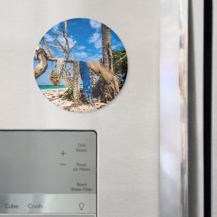 Trocknen der Netze am Strand Magnet