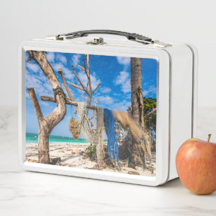 Trocknen der Netze am Strand Metall Brotdose