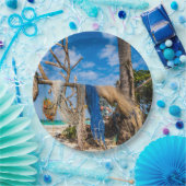 Trocknen der Netze am Strand Pappteller (Party)