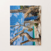 Trocknen der Netze am Strand Puzzle (Vertikal)