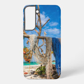 Trocknen der Netze am Strand Samsung Galaxy Hülle (Rückseite)