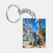 Trocknen der Netze am Strand Schlüsselanhänger (Vorderseite links)