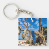 Trocknen der Netze am Strand Schlüsselanhänger (Vorderseite)