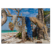 Trocknen der Netze am Strand Schneidebrett (Vorderseite)