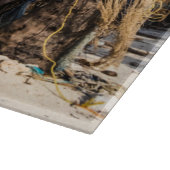 Trocknen der Netze am Strand Schneidebrett (Ecke)