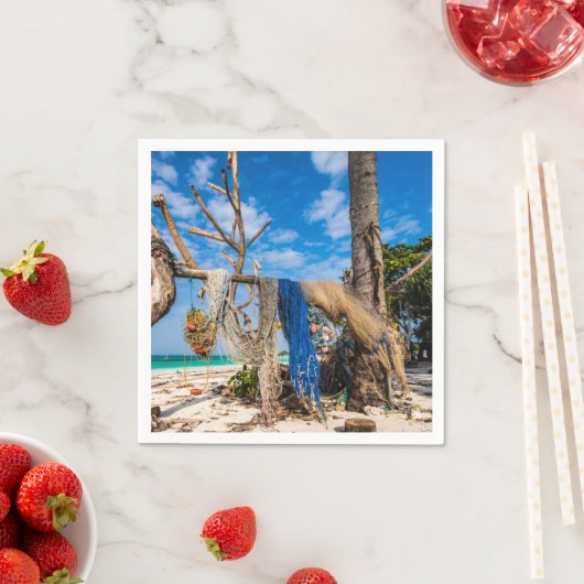 Trocknen der Netze am Strand Serviette (Beispiel)