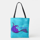 Trocknen ist kein lila Schwanz für Meerjungfrau Tasche (Rückseite)