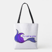 Trocknen ist kein lila Schwanz für Meerjungfrau Tasche (Rückseite)