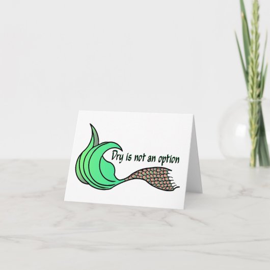 Trocknen ist keine Option Orange/Green Note Card Dankeskarte (Vorderseite)