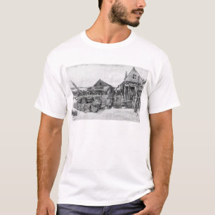 Trocknende Scheune Fische Vincent van Goghs  , T-Shirt