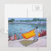 Trocknender Sari Pushkar Postkarte (Vorne/Hinten)