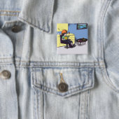 Trocknendes Haar in einem Schönheits-Salon Button (Beispiel)