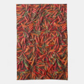 Trocknendes Rot - heiße Chili-Paprikaschoten Geschirrtuch (Vertikal)